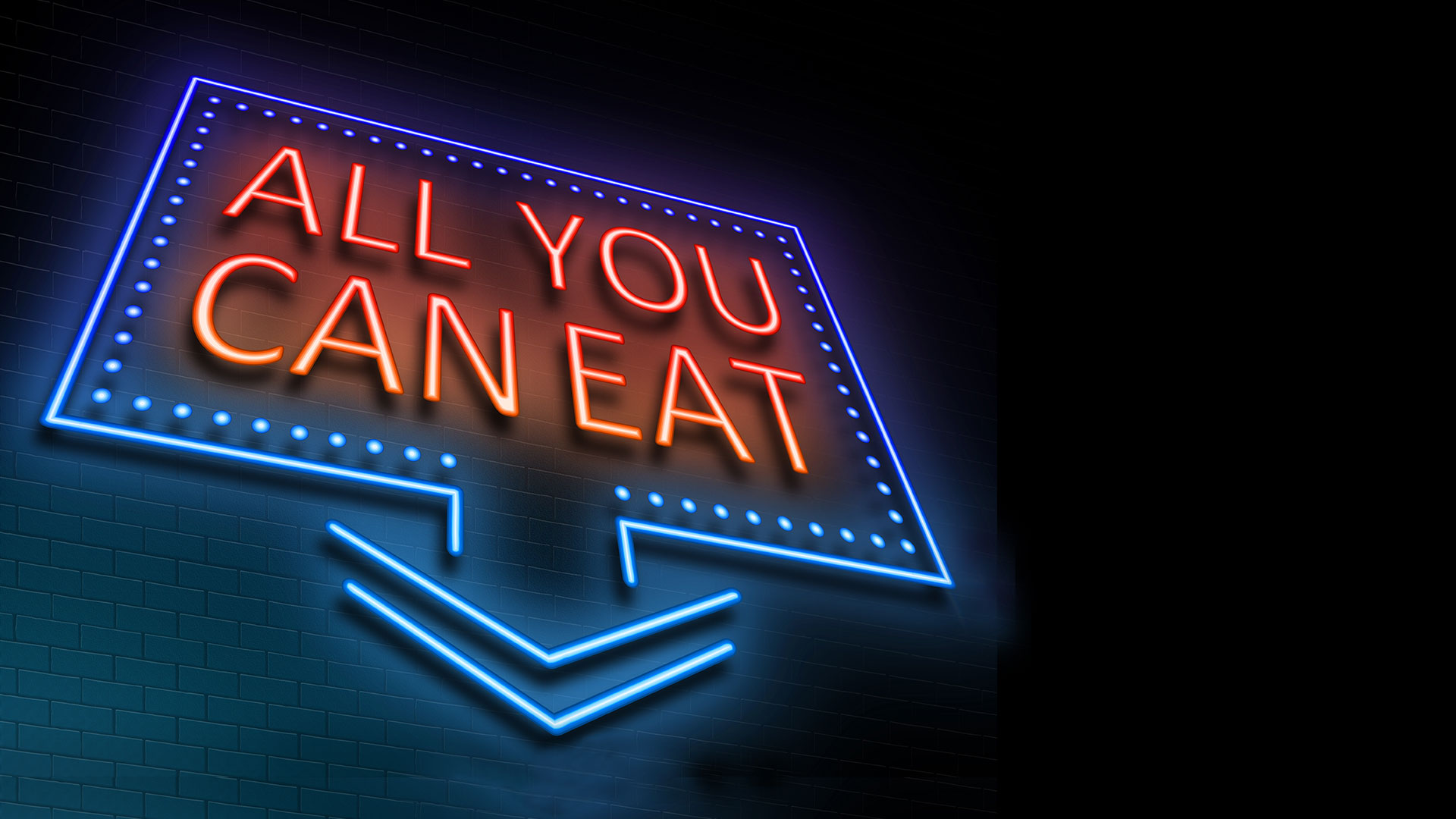 All you can eat neon sign