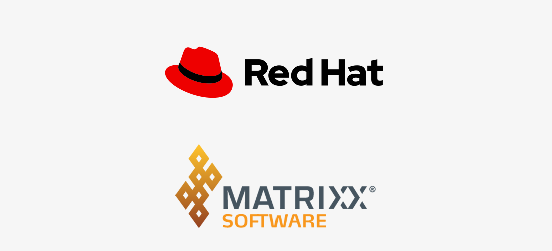 Red Hat and MATRIXX Software logos