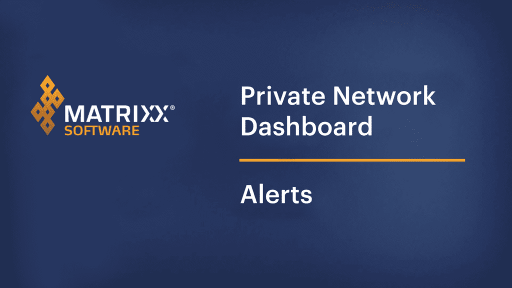 Private network dashboard: Alerts