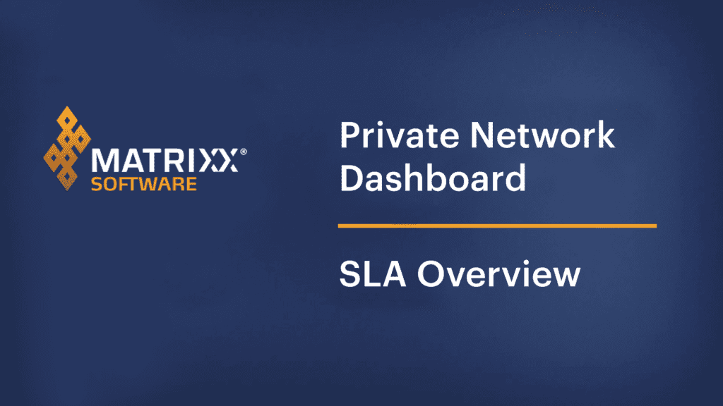 Private network dashboard: SLA overview