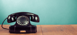 Retro black telephone