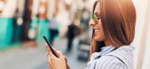 Female looking at phone