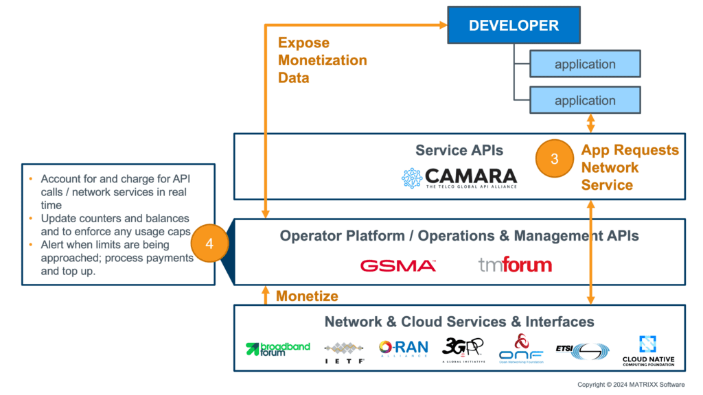 API Use and Monetization (via Service and Operate APIs)