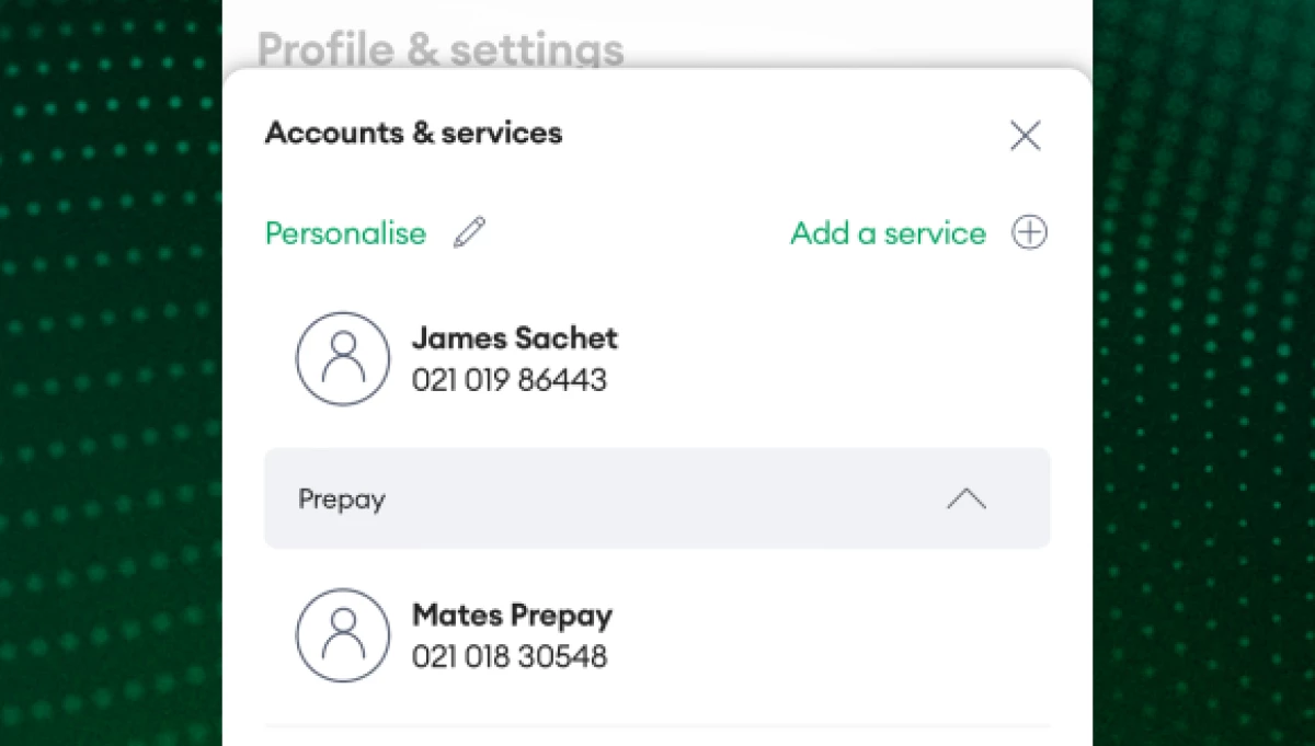 One NZ enterprise app screen
